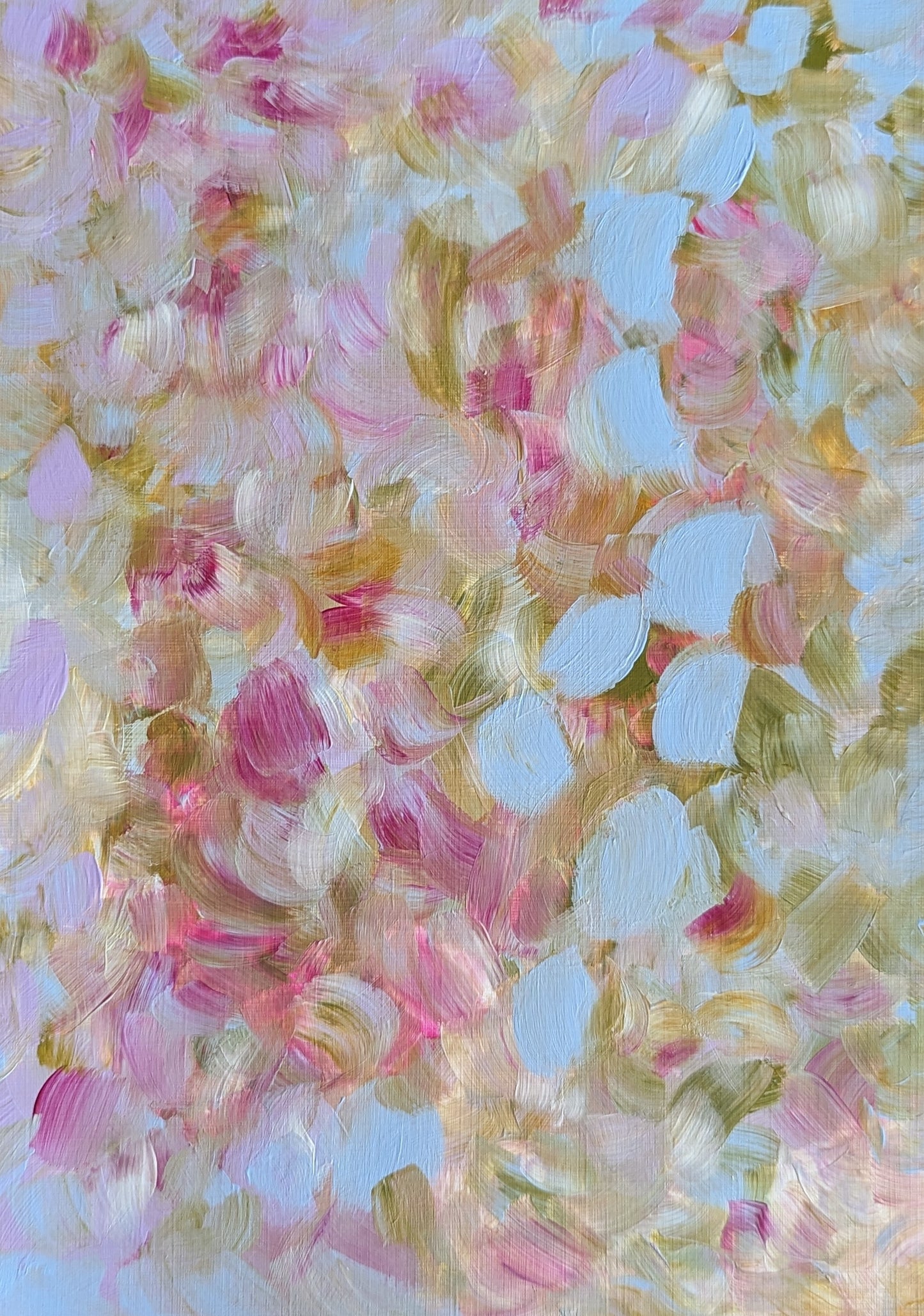 ‘Tulips Field’ Original Acrylic Painting On Paper