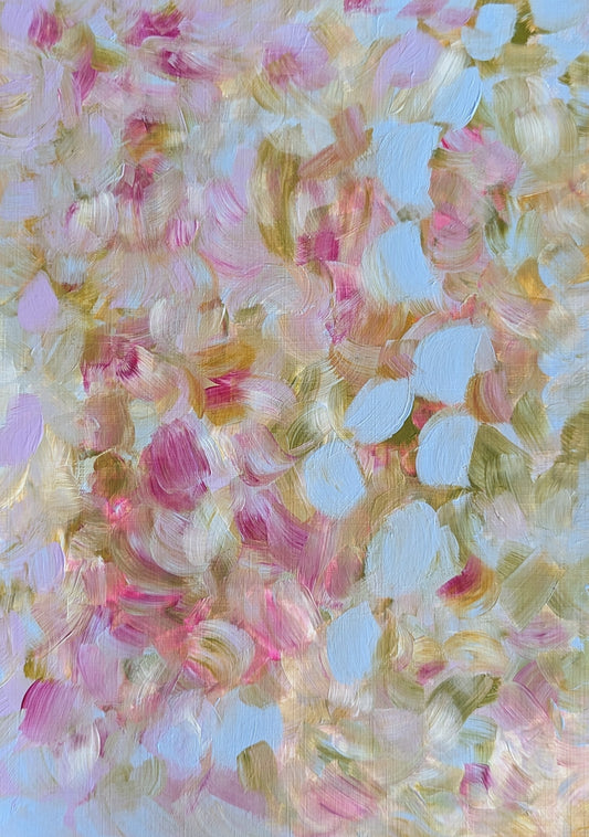 ‘Tulips Field’ Original Acrylic Painting On Paper