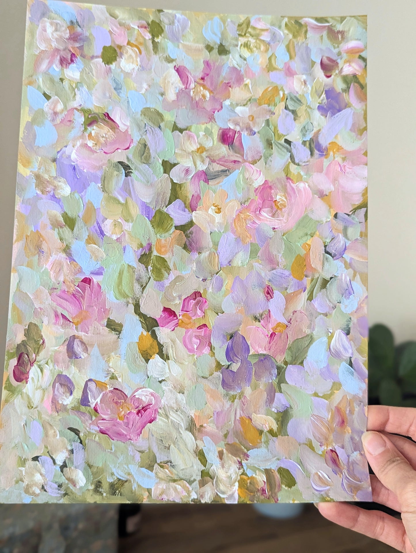 ‘Floral Blooms’ Original Acrylic Painting On Paper