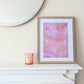 Pink 'Star Gazing' abstract fine art Giclee print for home interiors and wall decor